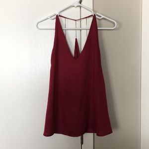 Deep red tank top